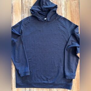 Peter Millar Crown Sport Pine Fractured Skulls Performance Hoodie Navy Medium